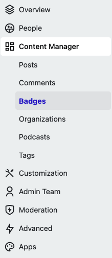 Location of Badges in Admin Navigation bar