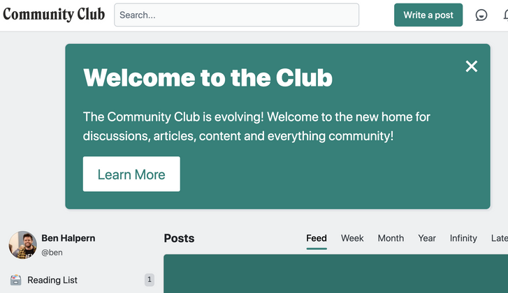Cover image for Congrats to the.community.club on being the latest Forem to go live!