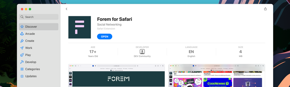 Cover image for The Forem browser extension is now available for Safari on MacOS
